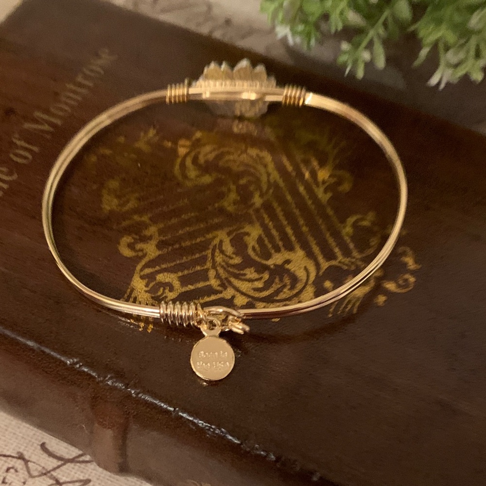 Luca + Danni Gold Bracelet with Poinsettia Flower - Picture 8 of 17